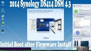 2014 Synology DS414 Part Three DSM 4 3 First Boot after Firmware Install [upl. by Eidac]