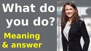 What do you do meaning in Hindi  Learn English speaking  How to answer English question [upl. by Ycnaf]