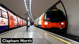 Clapham North  Northern line  London Underground  1995 Tube Stock [upl. by Ileyan832]