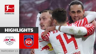 Close Home Win  RB Leipzig  1 FC Heidenheim 21  Highlights  Matchday 13 – Bundesliga 202324 [upl. by Higinbotham]