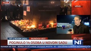 Novi Sad  Železnička stanica 01112024  Novinar Igor Mihaljević  TV N1 [upl. by Ahnavas]