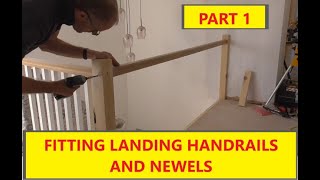 Retro fitting newels posts handrail and spindles PLUS HAND CUT MORTISE AND TENONS [upl. by Torbert19]