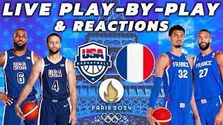 USA vs France Mens Basketball  Live PlayByPlay amp Reactions [upl. by Heron]