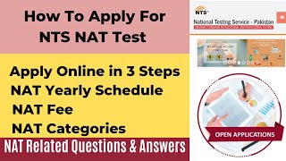 How To Apply for NTS NAT Test Online  How To Apply For NAT Test 2023  NTS NAT Online Registration [upl. by Fassold]