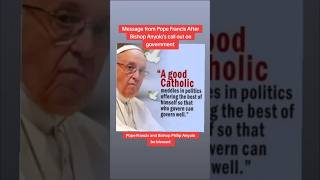 Pope Francis messageBishop Anyolos callforyou foryourpagecatholicindia duetpopeviralvideo [upl. by Mumford363]