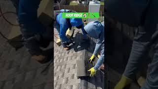 Roof ridge 🏠🪜🔨 roofing construction roofers work tools dyi roofs [upl. by Slrahc]