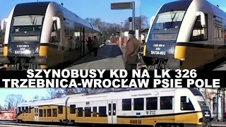 Szynobusy Kolei Dolnośląskich Na Lini TrzebnicaWrocław [upl. by Elenaj]