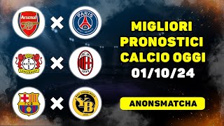 I migliori pronostici e consigli per le scommesse sul calcio di oggi Arsenal  PSG Bayer  Milan [upl. by Anaeda]