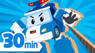 Brave Rescue Team │POLI Car Song Compilation│30 Min│Robocar POLI  Nursery Rhymes [upl. by Kiryt]