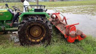 John Deere 5045D  4WD  45HP Tractor  With New MASCHIO ROTOPUDDLER 9 Feet Puddling [upl. by Ludlew168]