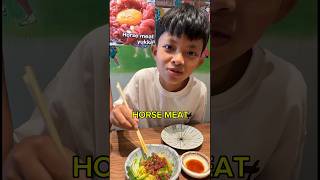 Kid Eats Horse Meat in Japan—Giddy Up or Gag [upl. by Chandra]