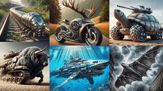 Animals and Vehicles hybrid  Animo Hyb hybriad animals  hybrid vehicles hybridcreatures [upl. by Bambie17]