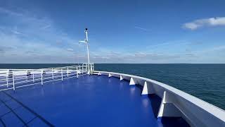 MV Bretagne Passing the Channel Islands Wide Angle 41024 [upl. by Cown]