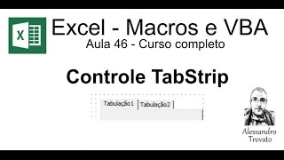 46  Curso de Macros e Excel VBA  Controle TabStrip [upl. by Hightower]