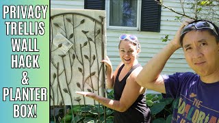 DIY Privacy Trellis Wall  Planter Box Part 1 [upl. by Corena]