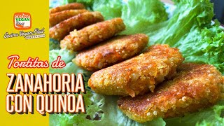 Tortitas de zanahoria con quinoa súper nutritivas y con mucha proteína  Cocina Vegan Fácil [upl. by Ezalb]