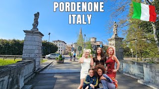 Italian city Pordenone Walking tour  Pordenone Italy city tour  Gullu vlogs [upl. by Mattson]