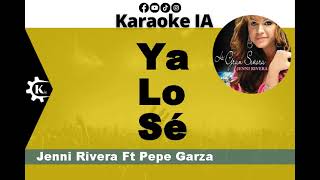 Jenni Rivera  Ya Lo Sé  Karaoke [upl. by Doig]