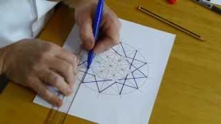 How to draw an Islamic geometric pattern Ayyubid Star [upl. by Gerrard23]