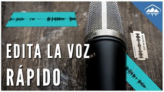 Cómo EDITAR RÁPIDO la VOZ para PODCAST AUDIOLIBROS RADIO  Técnica de edición Dominó [upl. by Lehsar303]