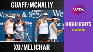 GauffMcNally vs XuMelichar  2020 Cincinnati Doubles Third Round  WTA Highlights [upl. by Questa500]