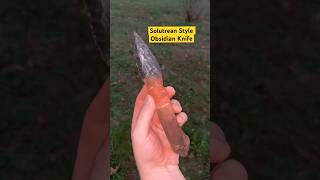 Making an Obsidian Dagger primitive hunting bushcraft flintknapping outdoorskills stonetools [upl. by See]