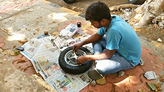 How to paint your rims with spray cans  Honda Activa 3g [upl. by Langelo]