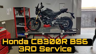 2022 Honda CB300R BS6 3rd Service  Honda CB300 R 3rd Service Cost [upl. by Nyliuqcaj]