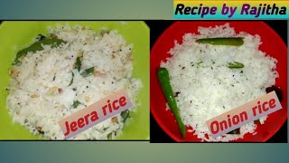 Preparation of Jeera Rice and Onion Rice at Home  Quick Easy and tasty recipes [upl. by Sixela157]