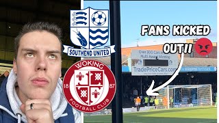 SOUTHEND VS WOKING00MULTIPLE AWAY FANS KICKED OUT AS BLUES SUFFER [upl. by Carder]