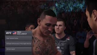 UFC 3  Max Holloway vs Khabib Nurmagomedov  Lightweight Title Fight  Legendary Difficulty [upl. by Alessandro]