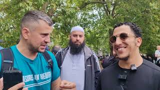 White Supermacist Roasted ampRun Away Shamsi Speakers Corner [upl. by Roman]