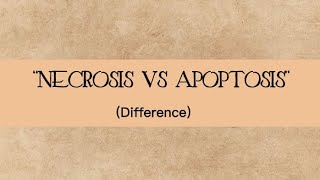 Necrosis Vs Apoptosis Difference pathology robbins [upl. by Eelrebmyk]