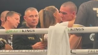 Kostya Tszyu COMFORTS son Tim Tszyu IMMEDIATELY AFTER DROPPED 4 TIMES by Bakhram Murtazaliev [upl. by Nehtanoj355]