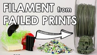 Recycle your failed 3D prints Make new filament at home [upl. by Otero]