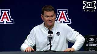 Arizona Mens Basketball Press Conference  202425 Big 12 Basketball Media Days [upl. by Narda319]