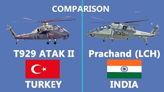 Comparison of Turkish built T929 ATAK II amp Indian LCH Prachand Helicopter [upl. by Winther]