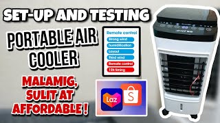 AIR COOLER SETUP AND TESTING TUTORIAL  PORTABLE amp EVAPORATIVE BOUGHT IN LAZADA [upl. by Erodasi]