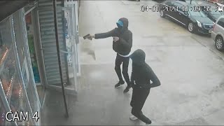 Video shows gunman firing shots into Philadelphia store [upl. by Belanger]