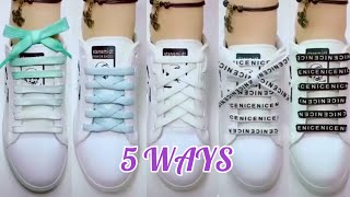 5 Cool Ways To Lace Your Shoes  Shoe Lace Ideas [upl. by Burdelle695]