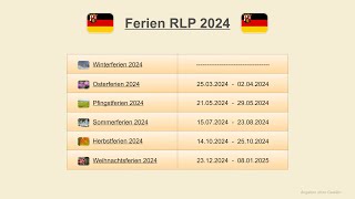 Ferien RLP 2024 [upl. by Volny]