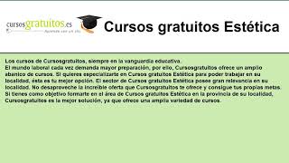 curso de estetica online gratis [upl. by Sybil624]