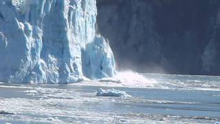 Hubbard Glacier Calving  Two HUGE ones  September 16 2010 [upl. by Lelia]