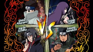 Shino VS Yugao VS Itachi VS Asuma  Naruto Clash of Ninja Revolution 2 [upl. by Furiya]