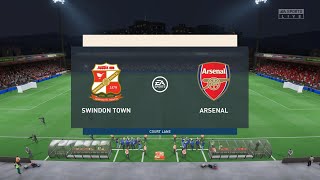 Swindon Town vs Arsenal U21 22082023 Papa Johns EFL Trophy FIFA 23 [upl. by Lorrimor]