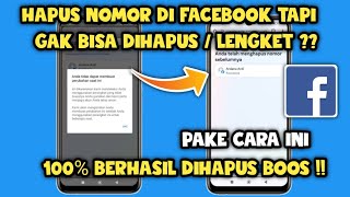 Cara menghapus Nomor di Facebook yang lengket 2024  Cara hapus nomor fb yang lengket [upl. by Eninnaj]