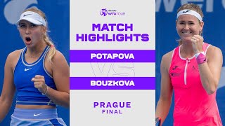 Anastasia Potapova vs Marie Bouzkova  2022 Prague Final  WTA Match Highlights [upl. by Kim975]