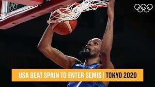 USA finish strong to beat Spain 🏀  Tokyo2020 Highlights [upl. by Ecinaej]