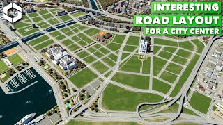 Designing An Interesting Road Layout for my 100k Pop City Center  Cities Skylines 2 [upl. by Nwahsak831]