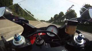 Motorcycle Rear Tire Blow at 200 kmh [upl. by Prady]